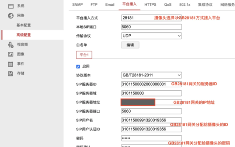 国标GB/T28181协议的20位ID如何配置