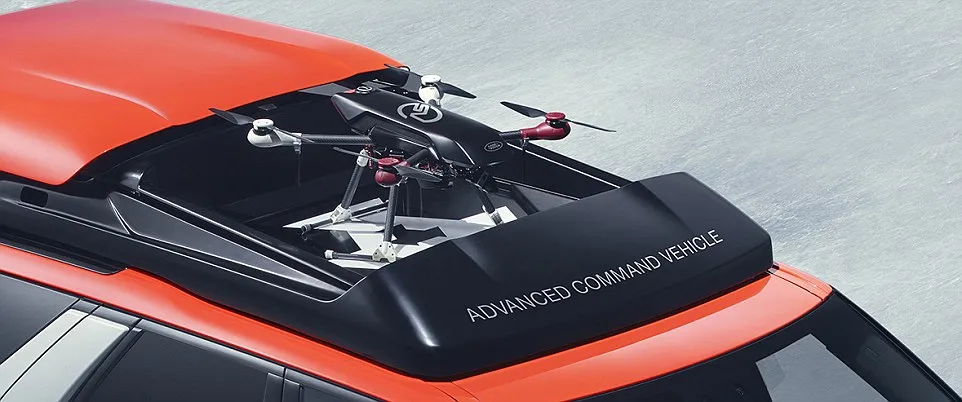 欣赏一下七年前路虎为红十字会设计的无人机救援车