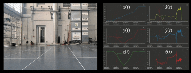 空中变形机器人行进过程中直接起飞