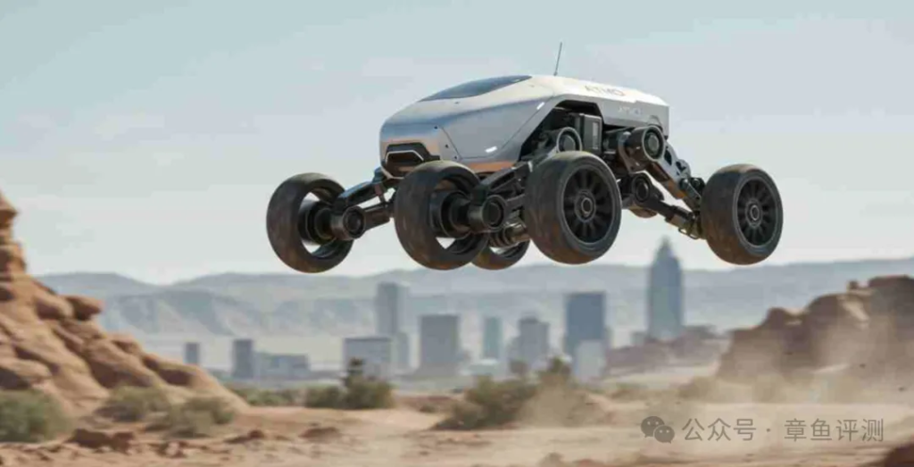 空中变形机器人行进过程中直接起飞