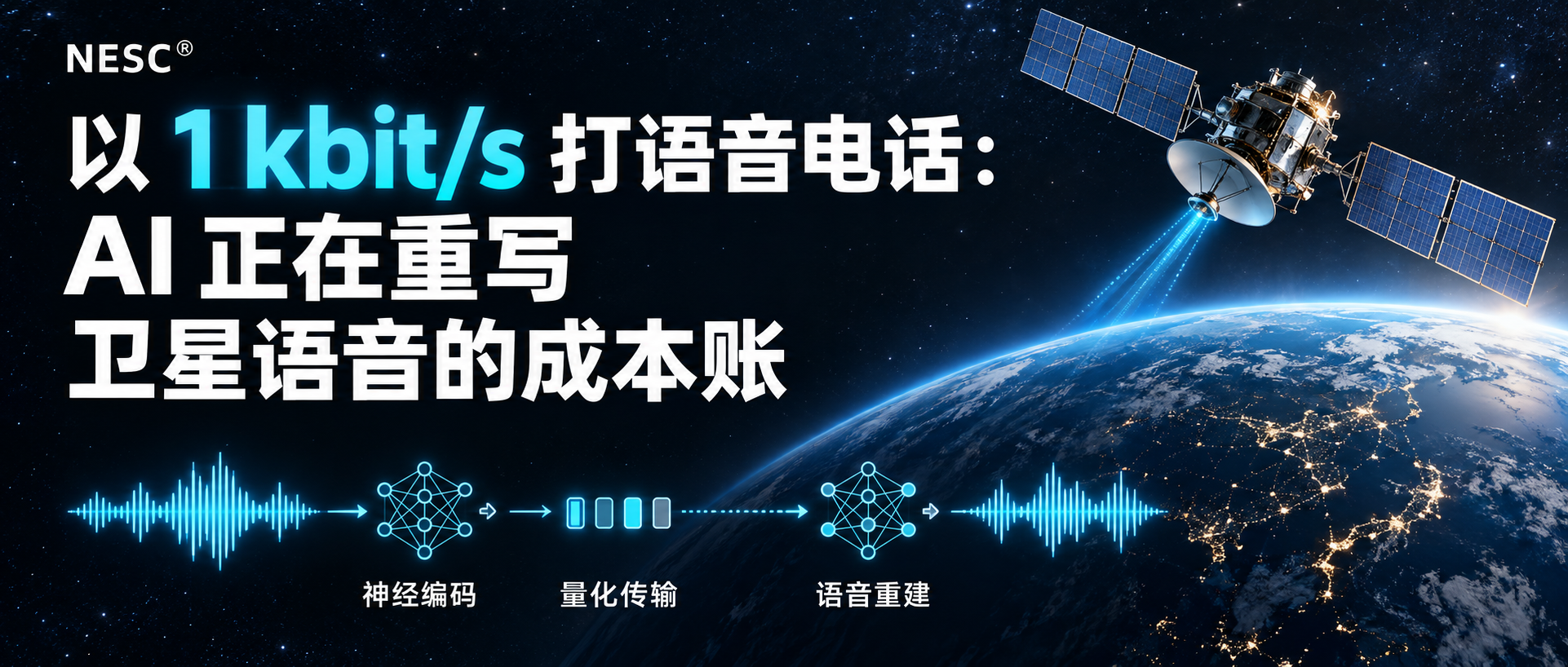 1 kbit/s 打语音电话，AI 正在重写卫星语音的成本账